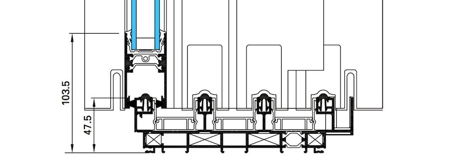 Coulissante 4 rails