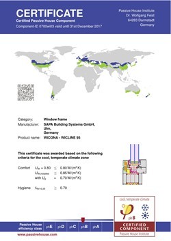 Certified Passive House Component